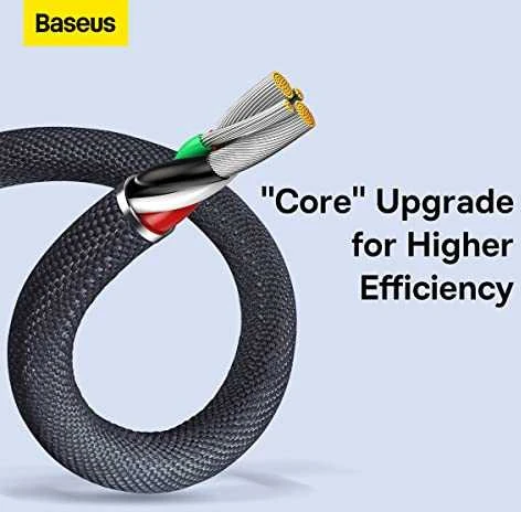 Baseus Crystal Shine laidas USB - Lightning 2.4A 1.2m - Juodas