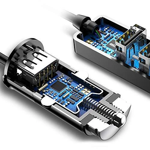 Įkroviklis automobilinis Baseus CCTON-01 (4xUSB 5.5A) juodas