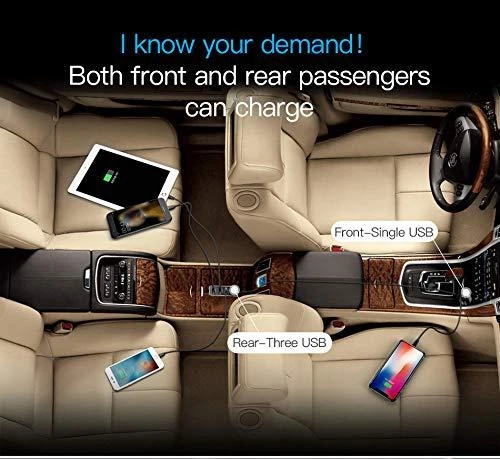 Įkroviklis automobilinis Baseus CCTON-01 (4xUSB 5.5A) juodas