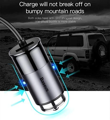 Įkroviklis automobilinis Baseus CCTON-01 (4xUSB 5.5A) juodas