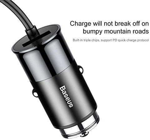 Įkroviklis automobilinis Baseus CCTON-01 (4xUSB 5.5A) juodas