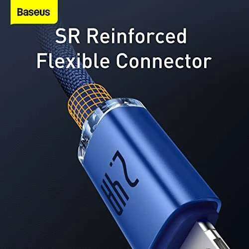 „Baseus Crystal Shine“ USB – „Lightning“ laidas 2.4A 1.2m