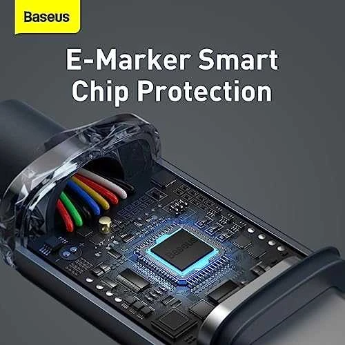 Baseus Crystal USB-C - USB-C laidas 100W 1.2m - Juodas