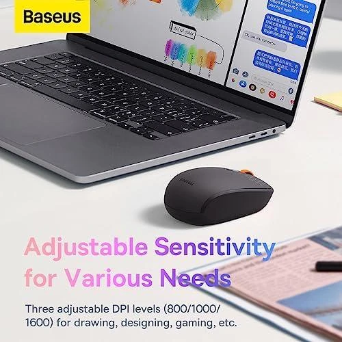 Belaidė pelė Baseus F01B Tri-mode 2.4G BT 5.0 1600 DPI (matinio pilka)