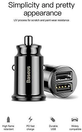 Baseus 12V USB kroviklis, 3.1A
