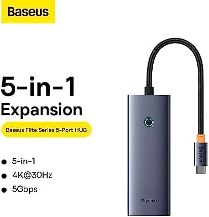 Baseus UltraJoy 5-in-1 USB-C adapteris