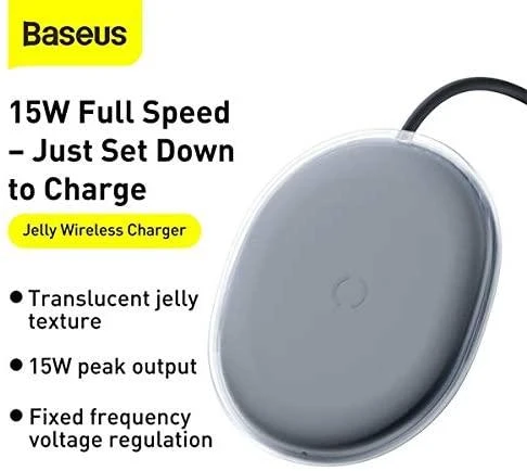 Belaidis indukcinis įkroviklis Baseus Jelly 15W - Baltas