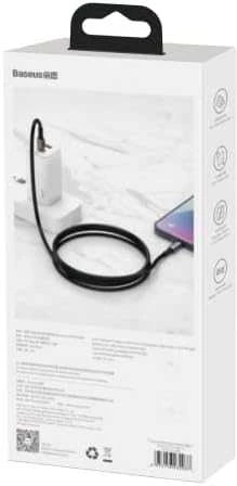 Baseus USB Type C - Lightning kabelis „Power Delivery“ greitam įkrovimui 20 W 1 m, juodas (CATLWJ-01) (Juodas)
