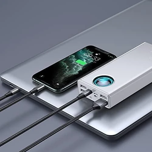 Baseus Sieninis įkroviklis GaN3 Pro 65W 2xUSB + 2xUSB-C QC4+ PD3.0 su USB-C 1.5m laidu, juodas