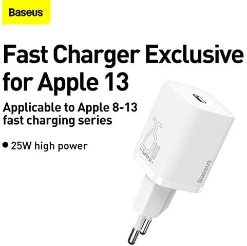 Baseus Super Si įkroviklis 1C 25W baltas