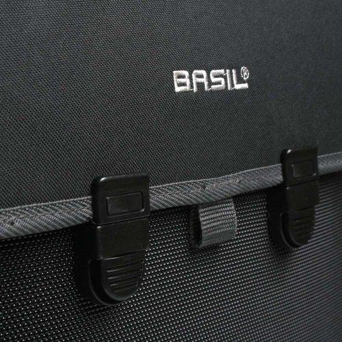 Basil Single City Pannier 17L su juodais kabliukais (BAS-17019)