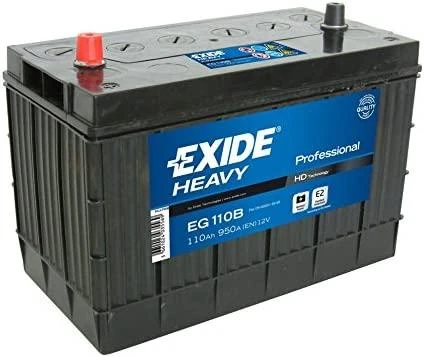 Exide Heavy 110Ah akumuliatorius su mėlyna etikete