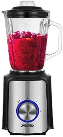 Adler Mesko | Maišytuvas | MS 4080 | Tabletop | 600 W | Jar material Glass | Jar capacity 1.5 L | Ice crushing | Juodas/Sidabrinis