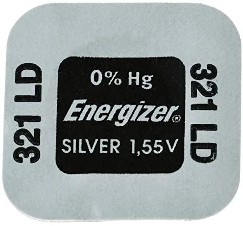 Energizer 321 LD baterijos pakuotės fragmentas