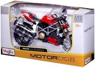 Lietuviškas modelis - Maisto Ducati Mod Streetfighter S 1:12 mastelis Raudona