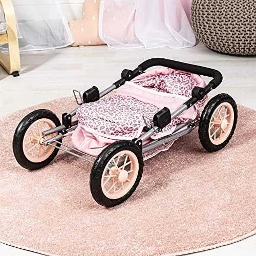 Bayer Design Bayer - Lėlių vežimėlis Madingas - Rožinis leopardo raštas (13002AA)