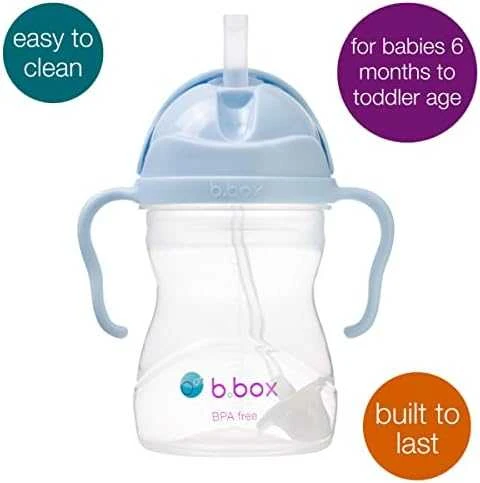 B.BOX BB00519 Vandens butelis su šiaudeliu 240 ml Bubblegum