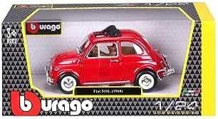 Bburago BBU 1:24 Fiat 500 L 1968 raudona 22099RD