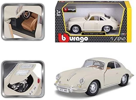BBURAGO 1:24 automodelis Porsche 356B Coupe, 18-22079 CM