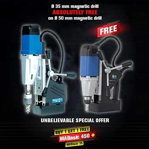 Stacionarus gręžtuvas BDS MABasic 450; 1050 W; elektrinis; magnetinis