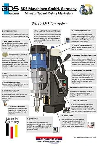 Stacionarus gręžtuvas BDS MAB 525; 1600 W; elektrinis; magnetinis