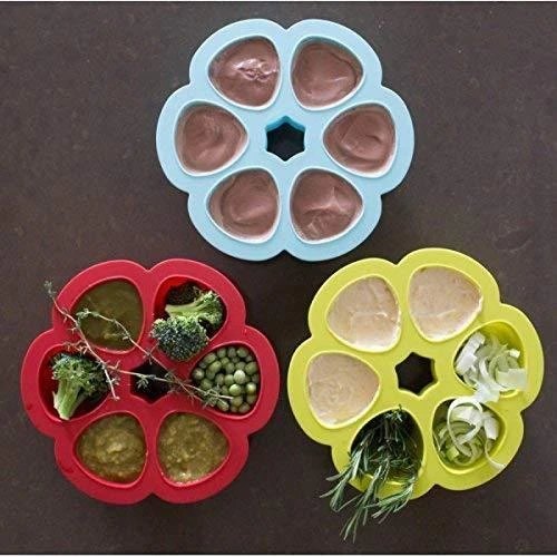 BEABA SILIKONINIS KŪDIKIO MAISTO KONTEINERIS MULTIPORTIONS, (6x90 ML), Mėlynas
