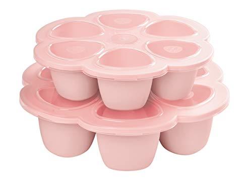BEABA SILIKONINIS KŪDIKIO MAISTO KONTEINERIS MULTIPORTIONS, (6x90 ML), OLD Rožinis
