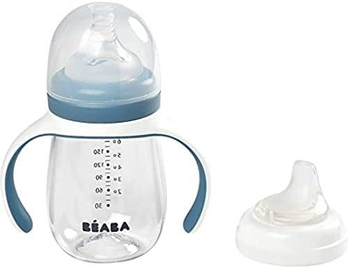 BEABA MOKOMASIS BUTELIUKAS-GERTUVĖ 2IN1, 210 ML, WINDY Mėlynas