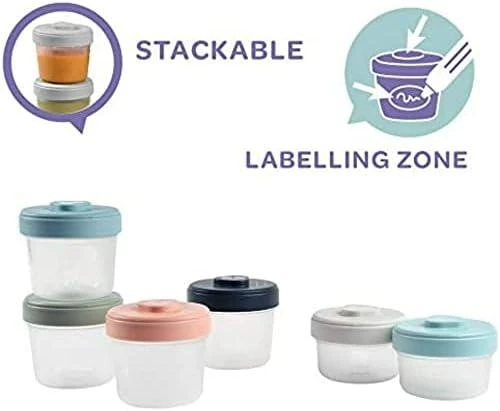 Beaba sujungiami maisto laikymo indeliai, 2x90, 4x150 ml