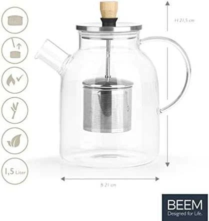 BEEM stiklinis arbatinukas TEEKANNE (1.5l)
