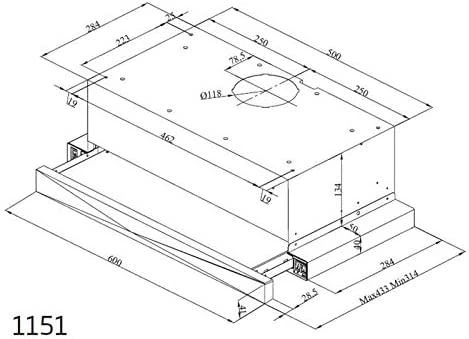 Gartraukis Beko HNT 62210 B 224 m³/h Pusiau įmontuojamas (ištraukiamas) Juoda D