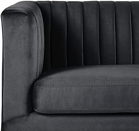 Beliani Trijų vietų sofa ARVIKA aksominė juoda