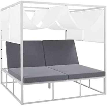 Beliani Sodo gultas PALLANZA metalinis baltas