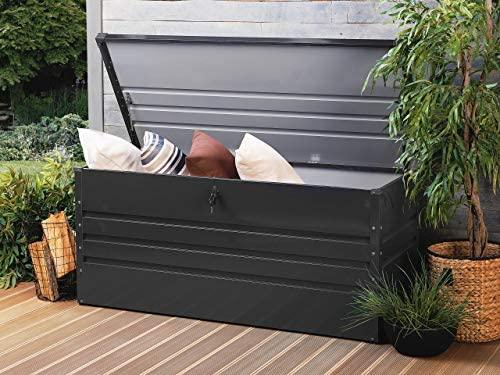 Beliani Sodo dėžė CEBROSA 132 cm 62 cm pilka
