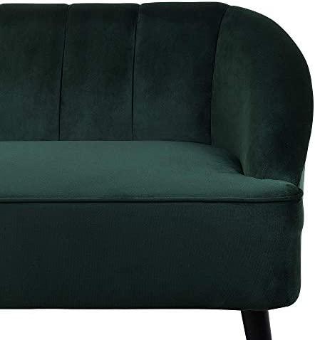 Beliani Trijų vietų sofa ALSVAG, smaragdo spalvos veliūras