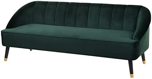 Beliani Trijų vietų sofa ALSVAG, smaragdo spalvos veliūras