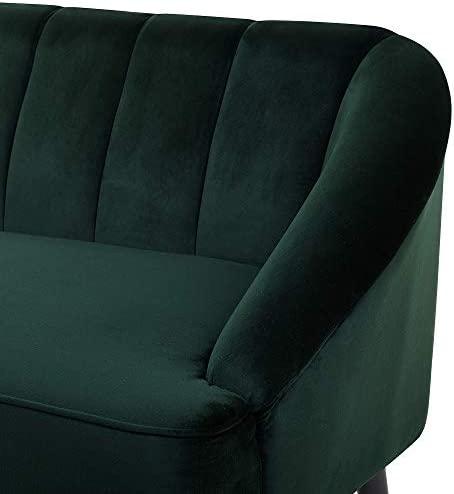 Beliani Trijų vietų sofa ALSVAG, smaragdo spalvos veliūras
