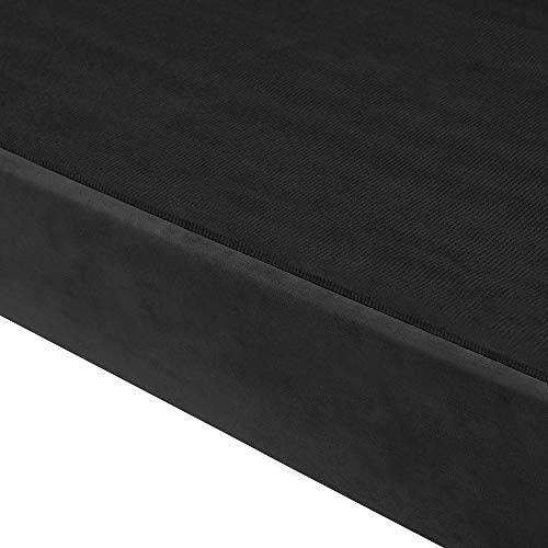 Beliani Trivietė sofa SKIEN, veliūras, juoda