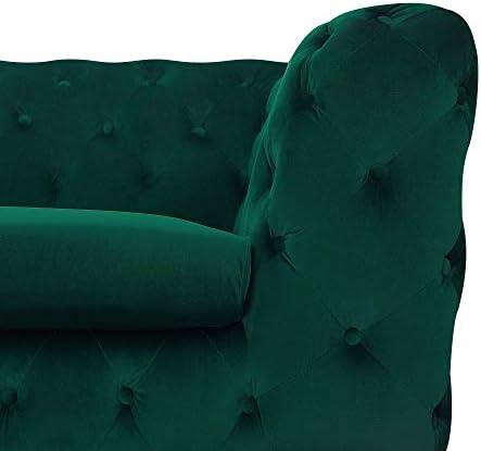 Beliani Trijų vietų sofa SOTRA, veliūras, smaragdo spalva