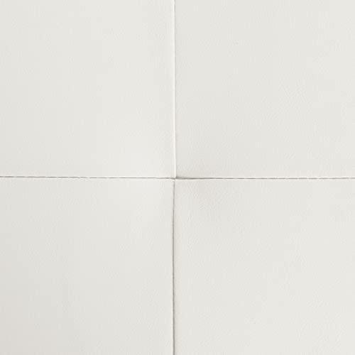 Beliani 5 vietų kampinė sofa NORREA iš ekologiškos odos, balta, kairinė