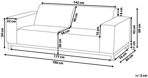 Beliani 2 vietų sodo sofa ROVIGO pilka