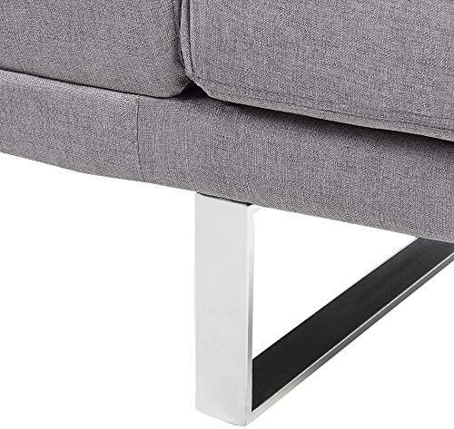 Beliani Ištiessama dvivietė sofa YORK šviesiai pilka