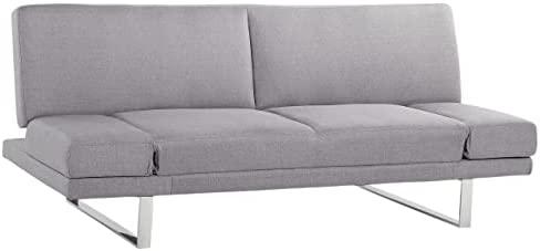 Beliani Ištiessama dvivietė sofa YORK šviesiai pilka