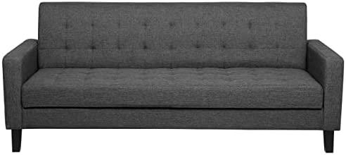 Beliani Trivietė sofa-lova VEHKOO tamsiai pilka