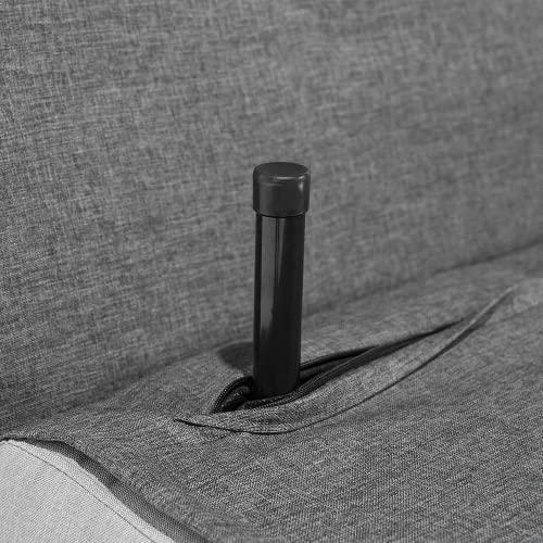 Beliani Viengulė išskleidžiama sofa FARRIS tamsiai pilka