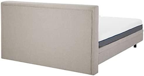 Beliani Reguliuojama lova DUKE 180 x 200 cm smėlio spalvos