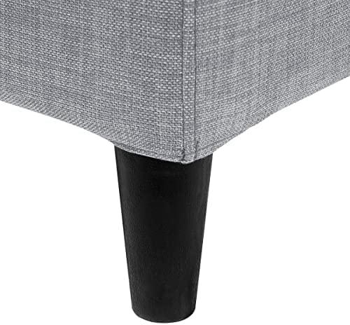 Beliani LED lova FITOU 160 x 200 cm šviesiai pilka