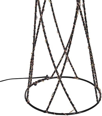 Beliani 2 LED kalėdinių dekoracijų rinkinys NEIDEN eglutė 52/38 cm juodas