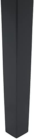 Beliani Išskleidžiamas valgomojo stalas HOUSTON šviesiai rudas/juodas 120/150 cm 90 cm pušies mediena
