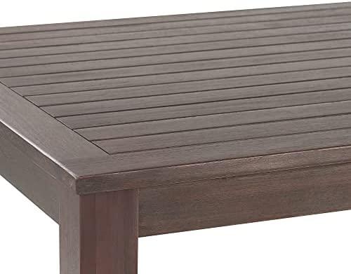 Beliani Sodo stalas TUSCANIA 180 cm 100 cm, eukalipto mediena, tamsiai rudas